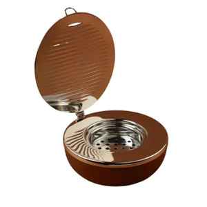 Quemador de Incienso Portátil de Metal, Quemador de Incienso Árabe Oud con Tapa, Porta Incienso de Aromaterapia, Quemador de Fragancia para el Hogar - Product Image 1