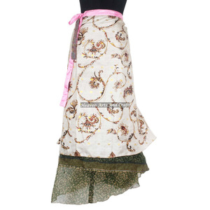 Classy Designer Collection of Long Silk <b>Wrap</b> <b>Skirt</b> Summer Collection of Designer <b>Wrap</b> <b>Skirt</b> Cover up Wear Vintage Magic 38 Inch - Product Image 6