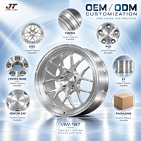 Jantes forgées à dix branches en argent brossé de 18 à 22 pouces, jantes de roue en argent brossé 5x112 5x114.3 VIW-197 pour BMW Audi Mercedes-Benz