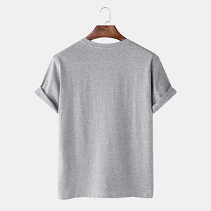 Nuevas Camisetas Casuales de Algodón de Manga Corta Estampadas para Hombre, Estilo Sólido, Precio al por Mayor, OEM, para Niños - Product Image 3