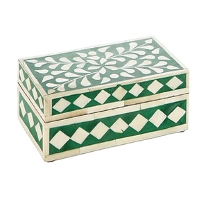 Aaliyan Impex hecho a mano personalizado hueso incrustaciones joyero hecho a mano caja de reloj con collar embalaje regalos de navidad - Product Image 1