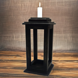 Grandes lanternes et pots à bougies en bois de manguier écologiques fabriquées à la main Décoration d'intérieur vintage pour les vacances de Pâques et de Noël - Product Image 2