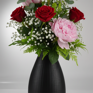 Florero Moderno Negro Mate Texturizado con Diseño de Rejilla y Cuello Delgado para una Decoración Contemporánea y Elegante del Hogar - Product Image 3