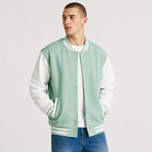 Sport inspired varsity <b>jacket</b> offering clean style reliable warmth and comfortable movement for active and relaxed daily fashion - Product Image 1