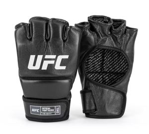 ถุงมือ UFC MMA สีดำ หนังแท้ ครึ่งนิ้ว ปิดด้วยแถบตีนตุ๊กแก สำหรับผู้ใหญ่ ทุกเพศ อุปกรณ์ฝึกศิลปะการต่อสู้ โลโก้สั่งทำได้ ไซส์ 3XL ข้างขวา - Product Image 6
