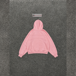 HIG QUALITY Pink Unisex Oversized Hooded Sweatshirt Regular Sleeve Solid Color Fleece Casual Autumn Wear MODERN CASUAL FASHIONAB - Product Image 6