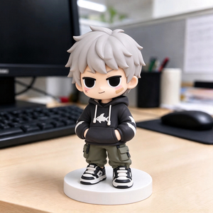Wholesale Custom Eco-Friendly Soft PVC Bohemian Action Figure <strong>Mini</strong> Art Toy <strong>Doll</strong> Display Base Customized 3D Character Mascot Game - Product Image 1