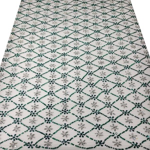 Tela de Tul con Encaje Floral, Elegante y Tradicional, con Pedrería, Hecha a Mano, Colores Personalizados, Ecológica, 5 Yardas, para Vestidos, A.K.TRENDY - Product Image 1