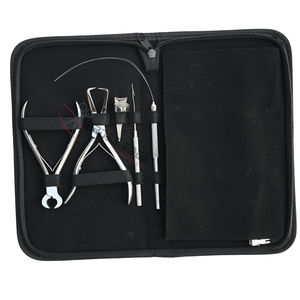 Kit de Herramientas para Extensiones de Cabello Plateadas con Pinzas para Remover Queratina, Removedor de Micro Anillos, Enhebrador de Bucles, Mini Tijeras y Agujas Curvas - Product Image 6