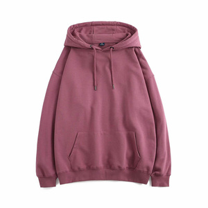 <b>Men</b> Solid Color Hooded Sweatshirt Full Sleeve Casual Loose Fit Washed Cotton Tracksuit Autumn Wear With Drawstring And Pockets - Product Image 4