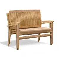 Chaises de restaurant en teck ancien de qualité, chaises longues résistantes aux termites