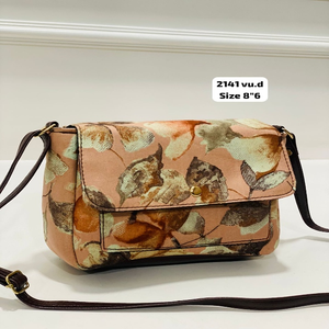 Bolso Bandolera para Mujer Pastel Leaf Whisper, Correa Ajustable, Tejido Ecológico Ligero y Duradero, Bolso de Mano Informal para Viajes y Uso Diario - Product Image 1