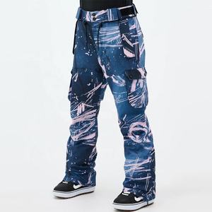 Pantalon de ski unisexe chauffant et respirant grande taille imperméable - Pantalon cargo/slim imprimé pour l'hiver, le snowboard et le streetwear - Product Image 1