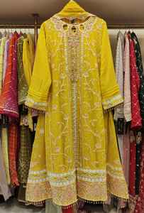 COLECCIÓN CHIFFON 3 PIEZAS Camisa de chiffon con bordado elaborado, borde y mangas con detalles, forro interior Premium Malai - Product Image 3