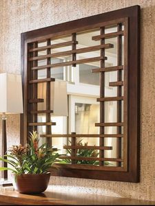 Wooden Decorative <b>Mirror</b> Geometric Framed <b>Wall</b> <b>Mirror</b> Rustic Decorative Hanging <b>Mirror</b> <b>for</b> Living Room Entryway - Product Image 6