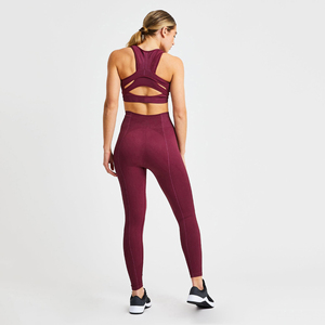 Ensemble de yoga deux pièces pour femmes, tenue de sport extensible pour l'entraînement, la gym et le fitness - Product Image 2