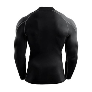 Camiseta de Compresión de Manga Larga Negra para Hombre, Corte Ajustado, Capa Base Deportiva - Product Image 1