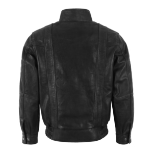 Chaqueta Bomber Personalizada 100% Cuero Napa Genuino para Hombre, Cierre de Cremallera YKK, Forro de Poliéster Encerado, Múltiples Bolsillos, Venta al Por Mayor - Product Image 3