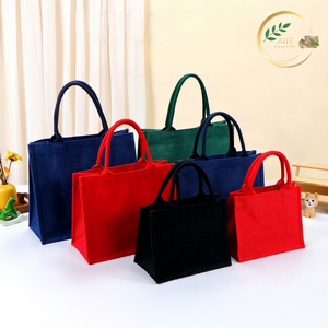 Eco Friendly Green Fiber Jute Promotional Tote <b>Bag</b> Durable Reusable Shopping <b>Bag</b> for Branding and Advertising - Product Image 2