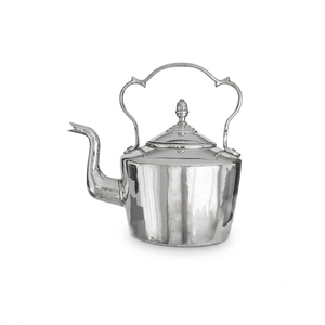 Vintage Style Metal Tea Kettle With Lid And Handle Round Design For Kitchen Use Handmade <b>Teapot</b> On Sale - Product Image 2