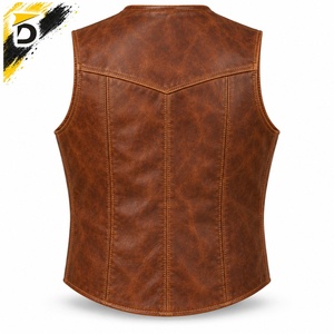 Men Leather <b>Vest</b> High Quality Leather Classic Styling Comfortable Fit Suitable For Casual Outfits <b>Travel</b> And Outdoor Use - Product Image 4
