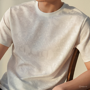 T-shirt personnalisé à épaules tombantes en coton épais délavé à l'acide, coupe oversize, col large, manches courtes, unisexe - Product Image 6