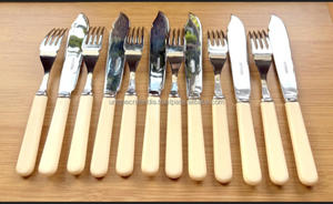 Cuchara y tenedor de acero inoxidable personalizado, superventas al por mayor, cubiertos de diseño Simple con pulido de espejo para té y café de boda - Product Image 3