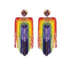 Pendientes Colgantes de Moda Hechos a Mano con Bordado y Cuentas para Bodas, Fiestas, Regalos Festivos, Accesorios Personalizados para Orejas, Aros y Broches - Product Image 3