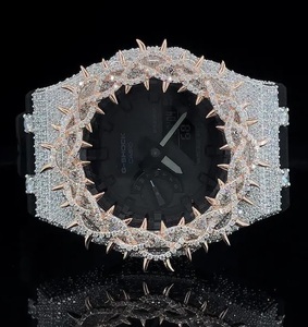 Reloj de Oro Rosa con Moissanita y Diamantes, Estilo Hip Hop, para Hombre, VVS1, de Lujo - Product Image 1