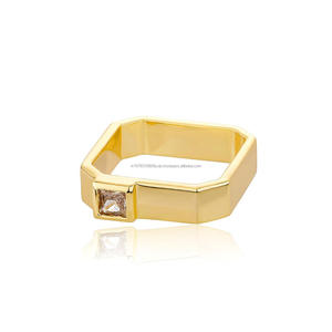 Bague géométrique de luxe en argent sterling 925 avec diamant de laboratoire pour les marques de bijoux (vente en gros) - Product Image 1