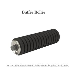 Rol karet pembawa gravitasi baja ringan melalui roda tugas berat konveyor baja <span class=keywords><strong>Idler</strong></span> rol karet untuk industri pertambangan - Product Image 4