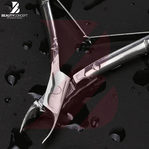 Stainless Steel Cuticle Nipper Full Jaw with Leather Case Wholesale Rate Cuticle Nail Nipper <b>For</b> Dead Skin <b>Removal</b> Hand Care - Product Image 3