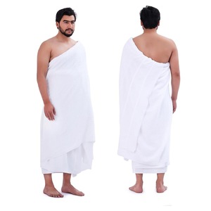 Vestido Ihram de Algodón de Alta Calidad, Abaya Ligera, Transpirable y Duradera, Conjuntos para Hajj y Umrah, Estilo Elegante, Características Digitales, Verano, Hombre - Product Image 1