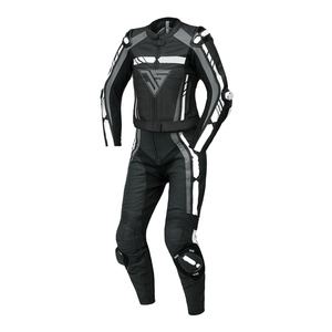 Combinaison de sport personnalisée pour hommes en cuir lisse/coton extensible avant et arrière, protège-genoux et coudes pour l'hiver - Product Image 1