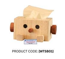 Caja de pañuelos de madera con diseño de animales, forma rectangular, grabado láser, marca THANH TUNG THINH CO. LTD, proveedor mayorista de Vietnam - Product Image 3