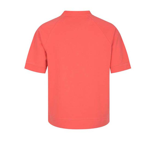 T-shirt pour homme en corail à col rond et manches courtes, coupe classique, couleur unie, tricoté, style décontracté - Product Image 2