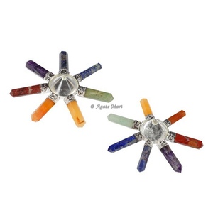 Sept Chakra Orgone Cristaux Générateur D'énergie Pyramides De Guérison À Quartz Semi-Précieux Pour La Méditation Reiki Fengshui Artisanat - Product Image 6