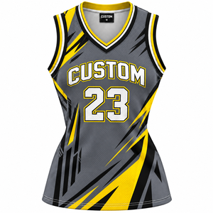 Camiseta de Baloncesto Personalizada para Hombre y Mujer 2025, sin Mangas, Cuello en V, con Tirantes en T, Antibacteriana, Bordada, para Adultos - Product Image 1