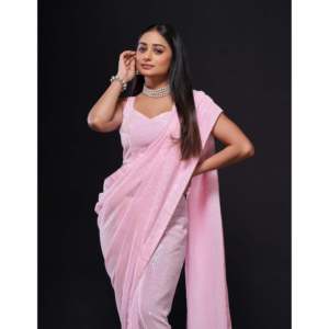 Designer Sequence Saree with Piping Border for Parties <b>Performance</b> <b>Wear</b> - Product Image 2