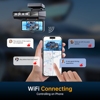 Caméra embarquée A1 au prix d'usine avec écran IPS de 3,2 pouces, Wi-Fi, GPS, enregistrement en boucle, capteur G, vision nocturne, moniteur de stationnement