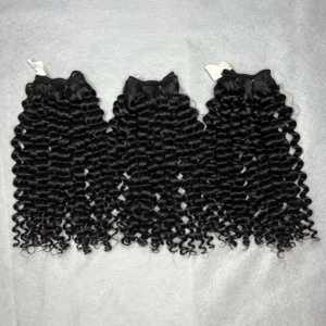 Prix direct fournisseur 100% Extensions de cheveux vietnamiennes brutes non transformées Eurosiennes bouclées à double étirage Pas de cheveux Remy alignés sur les cuticules - Product Image 4