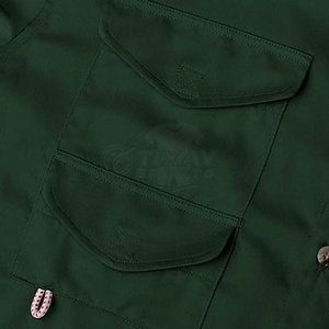 เสื้อเชิ้ตผู้ชายแบบติดกระดุม แขนครึ่งตัว ระบายอากาศได้ดี สำหรับตกปลาและยิงปืนดินเหนียว แห้งเร็ว น้ำหนักเบา ป้องกันรังสียูวี - Product Image 3