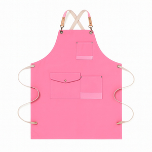 Tablier de barbier et de peintre sans manches en toile imperméable personnalisée de haute qualité et sangles en cuir véritable - Product Image 4
