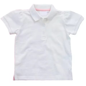 Polo Premium para Niñas, Camiseta de Punto de Algodón Suave Estampada, Fabricante al por Mayor, Transpirable, Sólida, Manga Larga, Casual y Elegante - Product Image 1