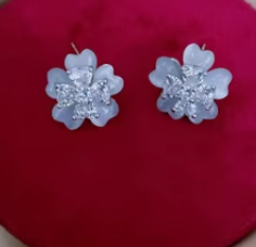 Pendientes de flores de lujo, ropa de fiesta ligera superior, accesorios de moda, ropa de fiesta con piedra de circón para mujer - Product Image 2