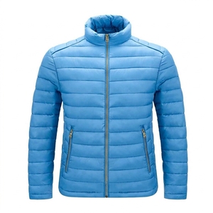Unisex Quilted Puffer <b>Jacket</b> Hooded Stand Collar Zipper <b>Waterproof</b> Breathable Vintage 100% Polyester Casual Autumn Brown - Product Image 3