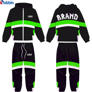 Ensemble de survêtement coupe-vent tendance pour homme : veste zippée et pantalon, patchwork color block personnalisé - Product Image 5