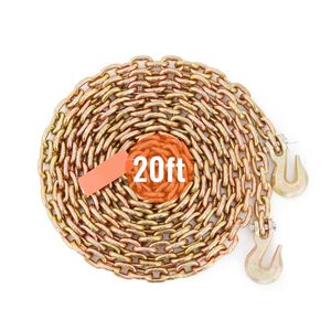 Chaîne de transport certifiée DOT, capacité de charge de 4900 lb, 5/16FT X 20FT, chaîne de remorquage G80, crochets de fixation, attaches à cliquet - Product Image 4