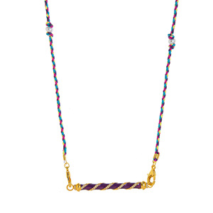 Collier de couleur pendentif cône de carte de tarot <span class=keywords><strong>littéraire</strong></span> européen et américain de vente chaude pour hommes bijoux de préservation de la couleur plaqués or - Product Image 4