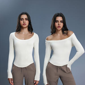 Ropa Deportiva para Mujer, Camiseta de Yoga sin Costuras de Color Sólido, Manga Larga, Top Corto para Entrenamiento, Secado Rápido, Transpirable, Conjuntos de Yoga - Product Image 1